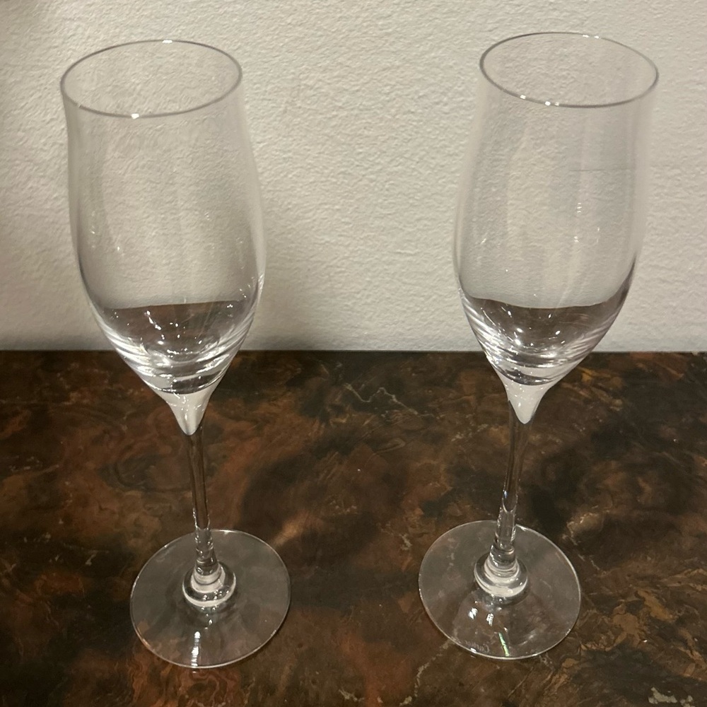 Pair of Cartier Champagne Flutes